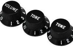 FENDER KNOBS SET STRAT BLACK