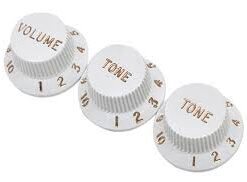 FENDER KNOBS SET STRAT WHITE