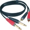 KLOTZ ATCJ0600 TWINCABLE 2JACK/2RCA 6m.