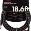 FENDER DELUXE INSTRUMENT CABLE BLACK TWEED ANGLE 5,5M