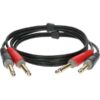 KLOTZ TWINCABLE 1M 2XJACK-2XJACK