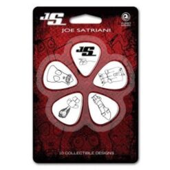 PLANET WAVES 1CWH4-10JS WHITE MEDIUM JOE SATRIANI GUITAR PICK, 10-PACK