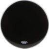 EVANS EQ3 BLACK RESONANT BASS DRUMHEAD 22" NO PORT BD22RB-NP