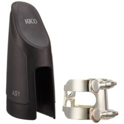 RICO H-LIGATURE & CAP FOR HARD RUBBER ALTO SAXOPHONE MOUTHPIECES HAS1S