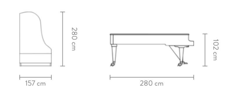 BÖSENDORFER CONCERT GRAND PIANO 280 VC