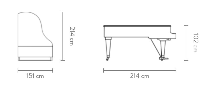 bösendorfer grand piano 214vc