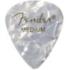 FENDER WHITE MOTO MEDIUM PICKS 12-PACK