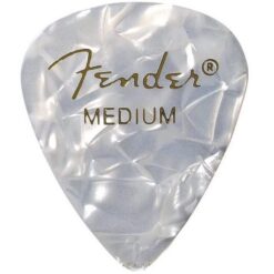 FENDER WHITE MOTO MEDIUM PICKS 12-PACK