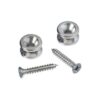 DADDARIO PLANET WAVES PWEP 202 SOLID BRASS STRAP BUTTON CHROME 2 PACK