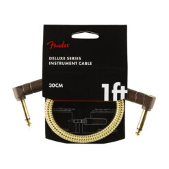 FENDER DELUXE SERIES INSTRUMENT CABLE A/A 30 CM TWEED