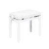 STAGG MATT WHITE PIANO BENCH WITH WHITE VINYL TOP
