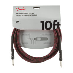 FENDER PROFESSIONAL SERIES INSTRUMENT CABLE 10' RED TWEED