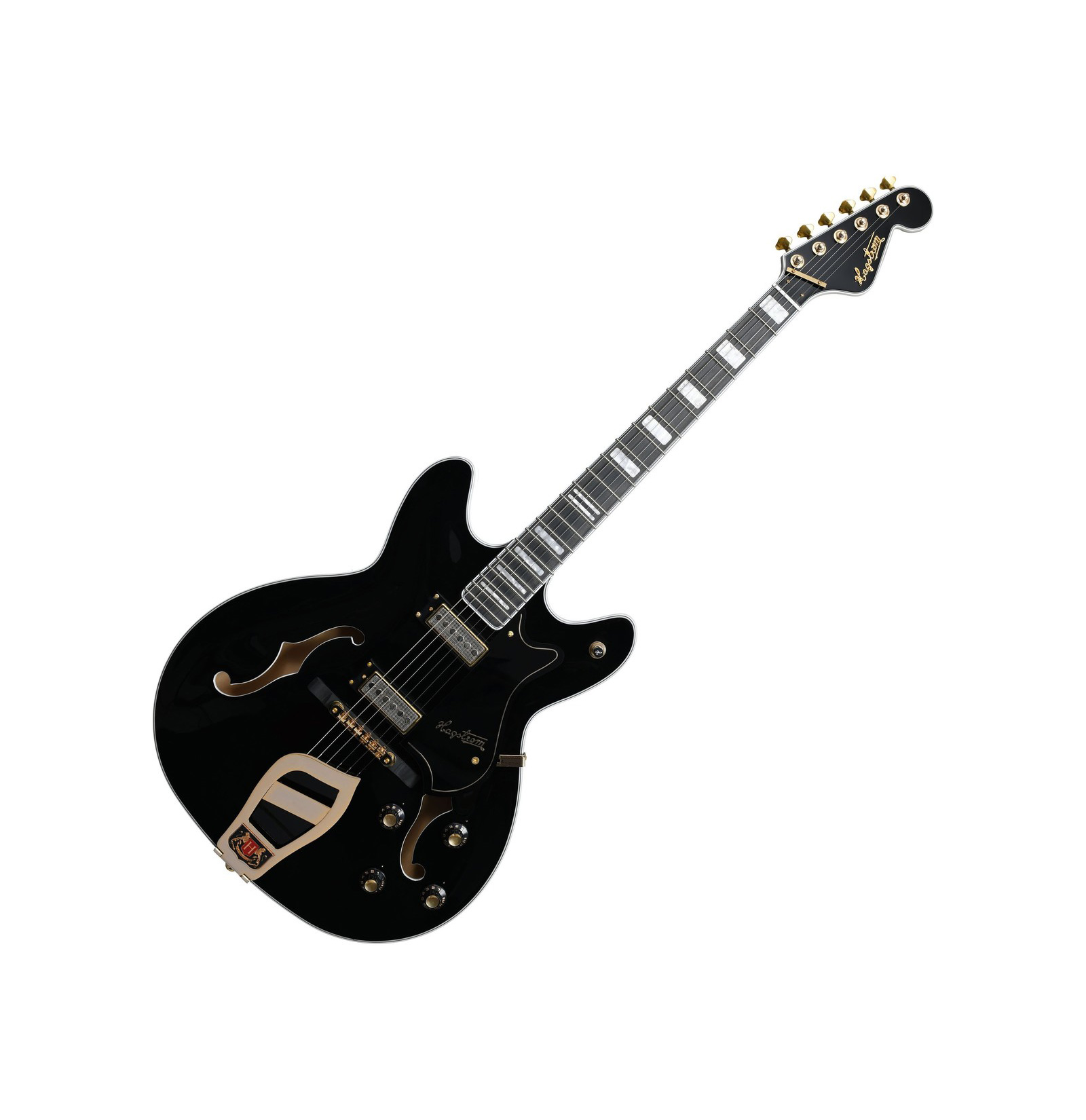 HAGSTROM '67 VIKING II BLACK HOLLOWBODY ELECTRIC GUITAR