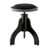 STAGG MATT BLACK PIANO STOOL WITH BLACK VELVET COVERING