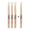 VIC FIRTH AMERICAN CLASSIC 5B WOOD TIP DRUMSTICKS PACK 3X5B + 1X5B FREE