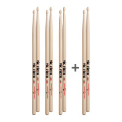 VIC FIRTH AMERICAN CLASSIC 5B WOOD TIP DRUMSTICKS PACK 3X5B + 1X5B FREE