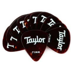 TAYLOR CELLULOID 351 GUITAR PICKS 12-PACK TORTOISE SHELL .71MM