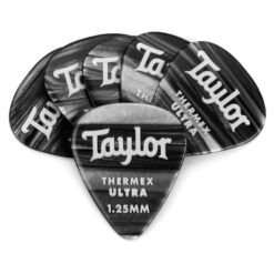 TAYLOR PREMIUM DARKTONE 351 THERMEX ULTRA GUITAR PICKS 6-PACK BLACK ONYX 1.25MM