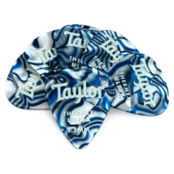 TAYLOR PREMIUM DARKTONE 351 THERMEX ULTRA GUITAR PICKS 6-PACK BLUE SWIRL 1.50MM