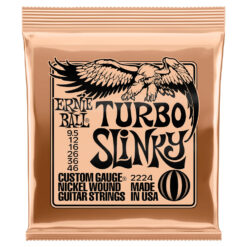 ERNIE BALL 2224 TURBO SLINKY NICKEL WOUND ELECTRIC GUITAR STRINGS - .0095-.046