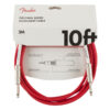 FENDER ORIGINAL SERIES STRAIGHT TO STRAIGHT INSTRUMENT CABLE 10 FOOT FIESTA RED