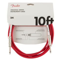 FENDER ORIGINAL SERIES STRAIGHT TO STRAIGHT INSTRUMENT CABLE 10 FOOT FIESTA RED