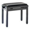 STAGG PB39 MATT BLACK PIANO BENCH WITH BLACK VINYL TOP