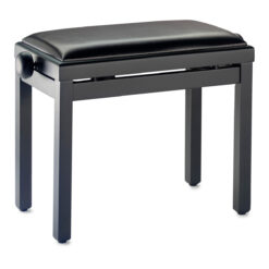 STAGG PB39 MATT BLACK PIANO BENCH WITH BLACK VINYL TOP
