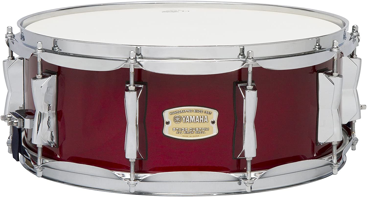 YAMAHA STAGE CUSTOM BIRCH SNARE DRUM CRANBERRY RED