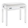 STAGG PB39 MATT WHITE PIANO BENCH WITH WHITE VINYL TOP