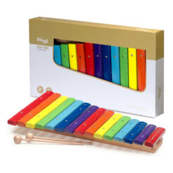 STAGG XYLOPHONE WITH 15 COLOUR-CODED KEYS AND TWO WOODEN MALLETS