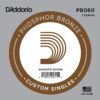D'ADDARIO PB060 PHOSPHOR BRONZE WOUND ACOUSTIC GUITAR SINGLE STRING, .060