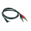 KLOTZ AY5A0100 Y-CABLE JACK 3.5 ANGLED 1M