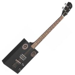 STAGG CASK-HOGSCOAL ACOUSTIC ELECTRIC 4-STRING CIGAR BOX GUITAR WITH GIGBAG BLACK