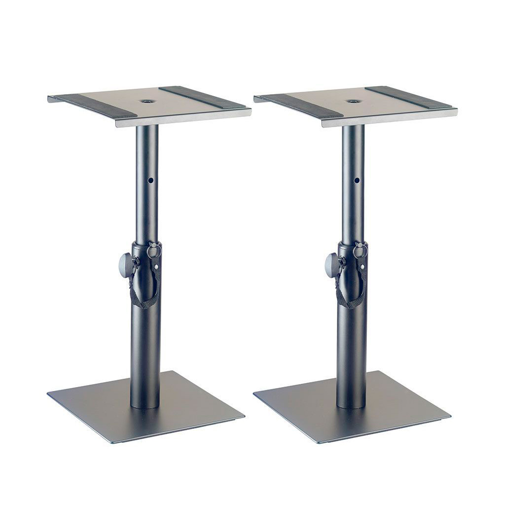 STAGG TWO HEIGHT-ADJUSTABLE MONITOR OR LIGHT STANDS SHORT