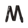 FENDER POLYESTER STRAPS BLACK WITH WHITE LOGO