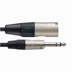 STAGG NAC1PSXMR MALE XLR 1/4 TRS MICROPHONE CABLE 1M