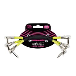 ERNIE BALL 6059 FLAT ANGLE / FLAT ANGLE PATCH CABLE 3-PACK 15.24CM BLACK