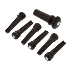 D'ADDARIO PWPS3 EBONY BRIDGE AND END PIN SET PEARL