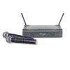 STAGG UHF TRUE DIVERSITY 2-CHANNEL HANDHELD MICROPHONE WIRELESS SYSTEM
