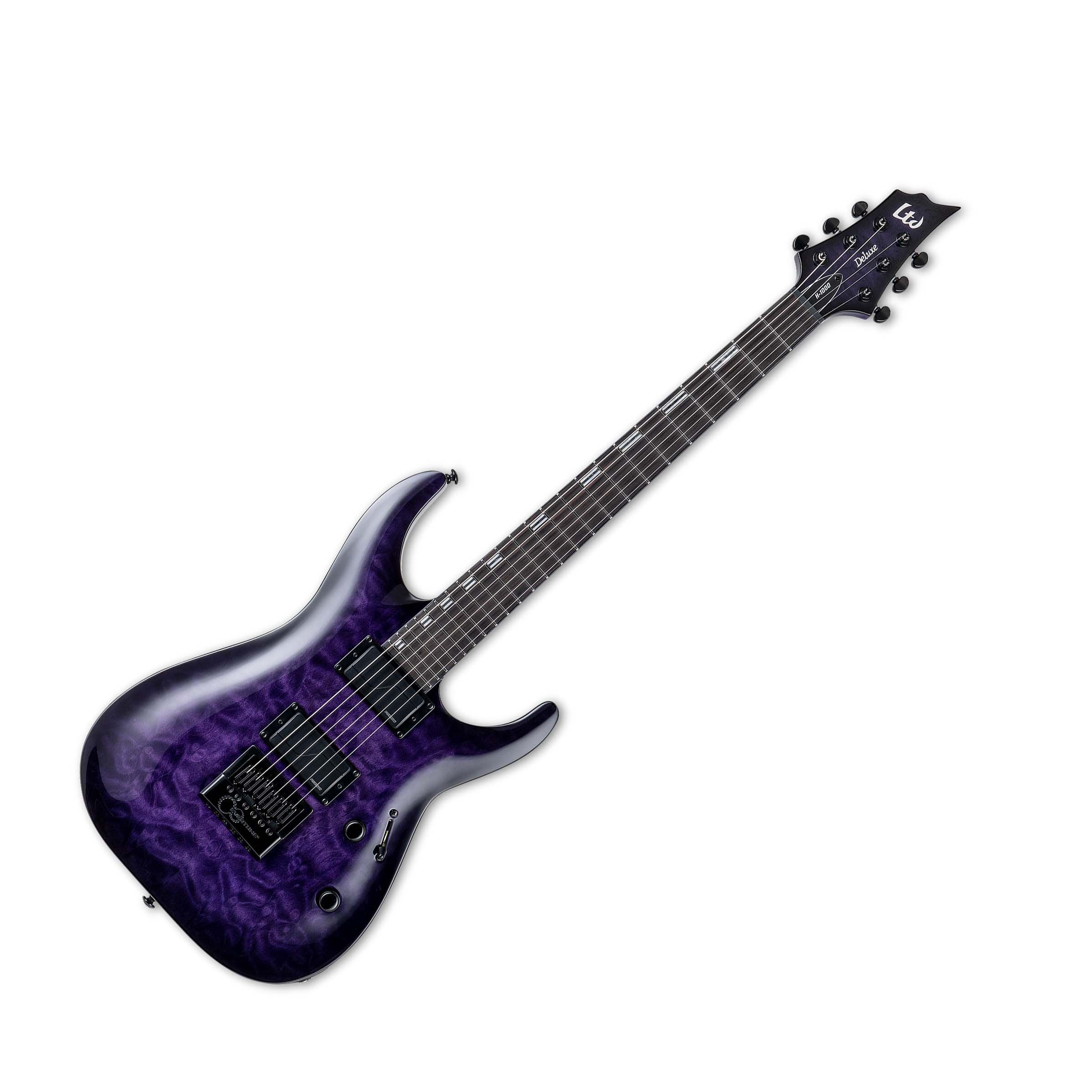 ESP LTD H-1000 EVERTUNE QM SEE THRU PURPLE SUNBURST