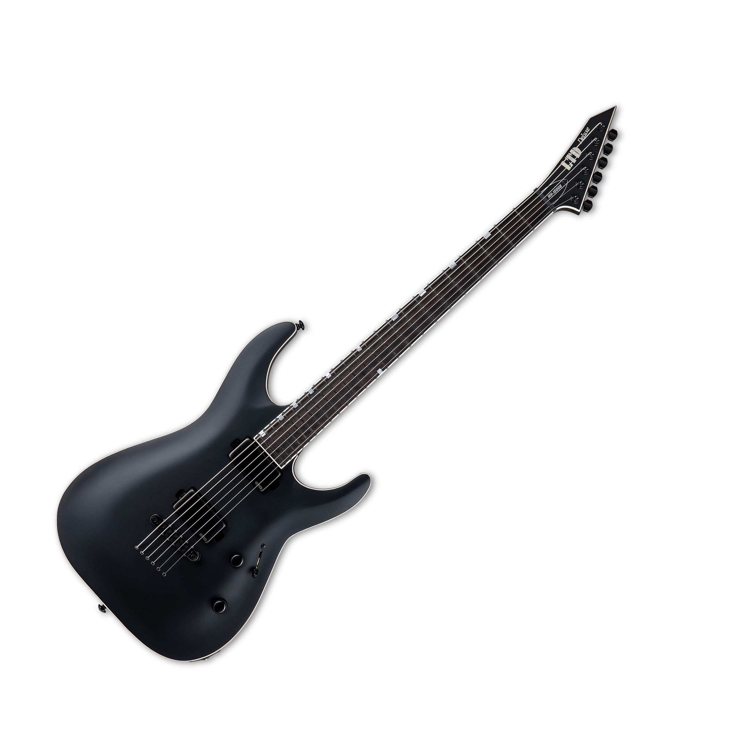 ESP LTD MH-1000 BARITONE BLACK SATIN