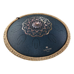 MEINL SONIC ENERGY 16" OCTAVE STEEL TONGUE DRUM D-AMARA NAVY BLUE FLOWER DESIGN