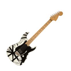 EVH STRIPED SERIES ELECTRIC GUITAR IN BLACK & WHITE STRIPES RELIC W/GIG BAG