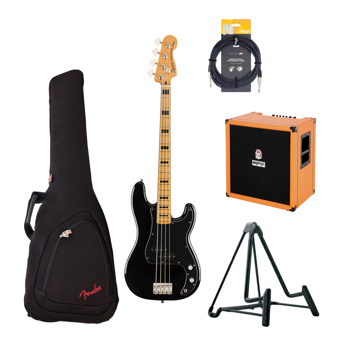 ELECTRIC GUITAR BUNDLE WITH SQUIER ’70S CLASSIC VIBE PRECISION BASS