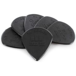 DUNLOP NYLON JAZZ 3 BLACK STIFFO XL GUITAR PICKS (6-PACK)