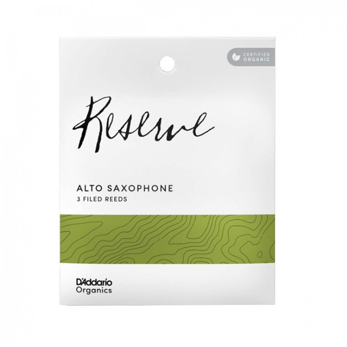 D'ADDARIO ORGANIC RESERVE ALTO SAXOPHONE REEDS, 2.0 (3 PACK)