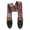 STAGG TERYLENE GUITAR STRAP WITH MANDALA PATTERN RED