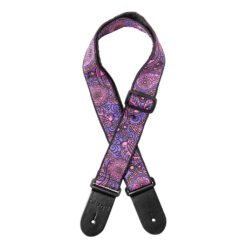 STAGG WOVEN GUITAR STRAP WITH PINK PAISLEY