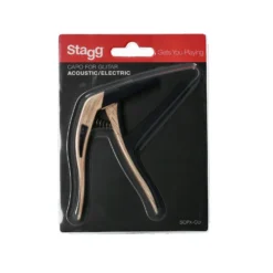 STAGG CURVED TRIGGER CAPO FOR ACOUSTIC OR ELECTRIC GUITAR